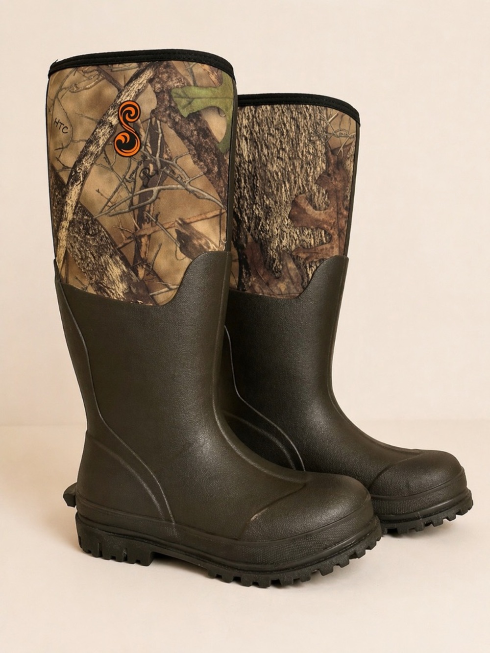 Women’s Waterproof Camo Hunting Rain Boots Size 6 Outdoor Rubber Boots